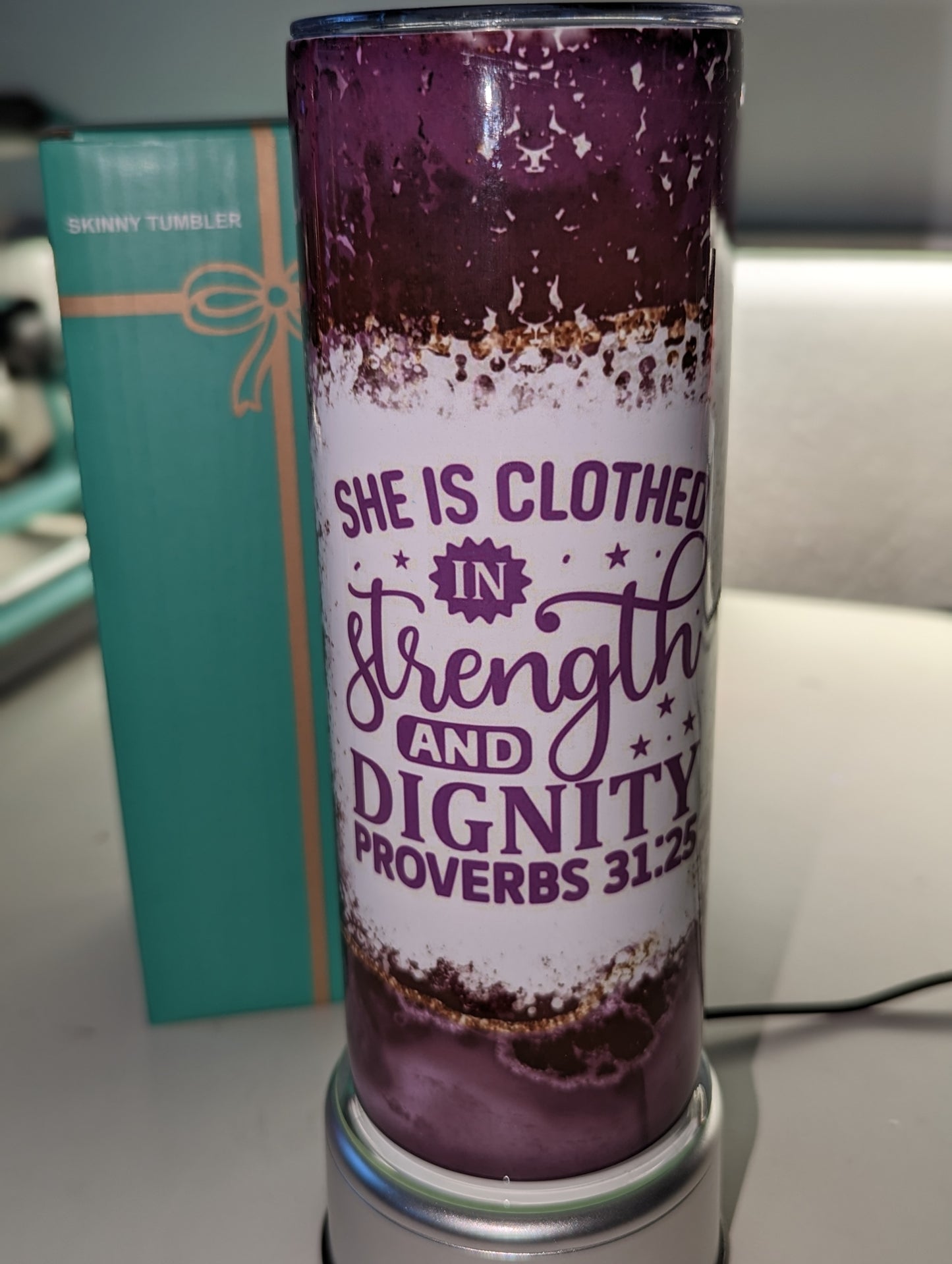 Clothed in Dignity and Strength Tumbler